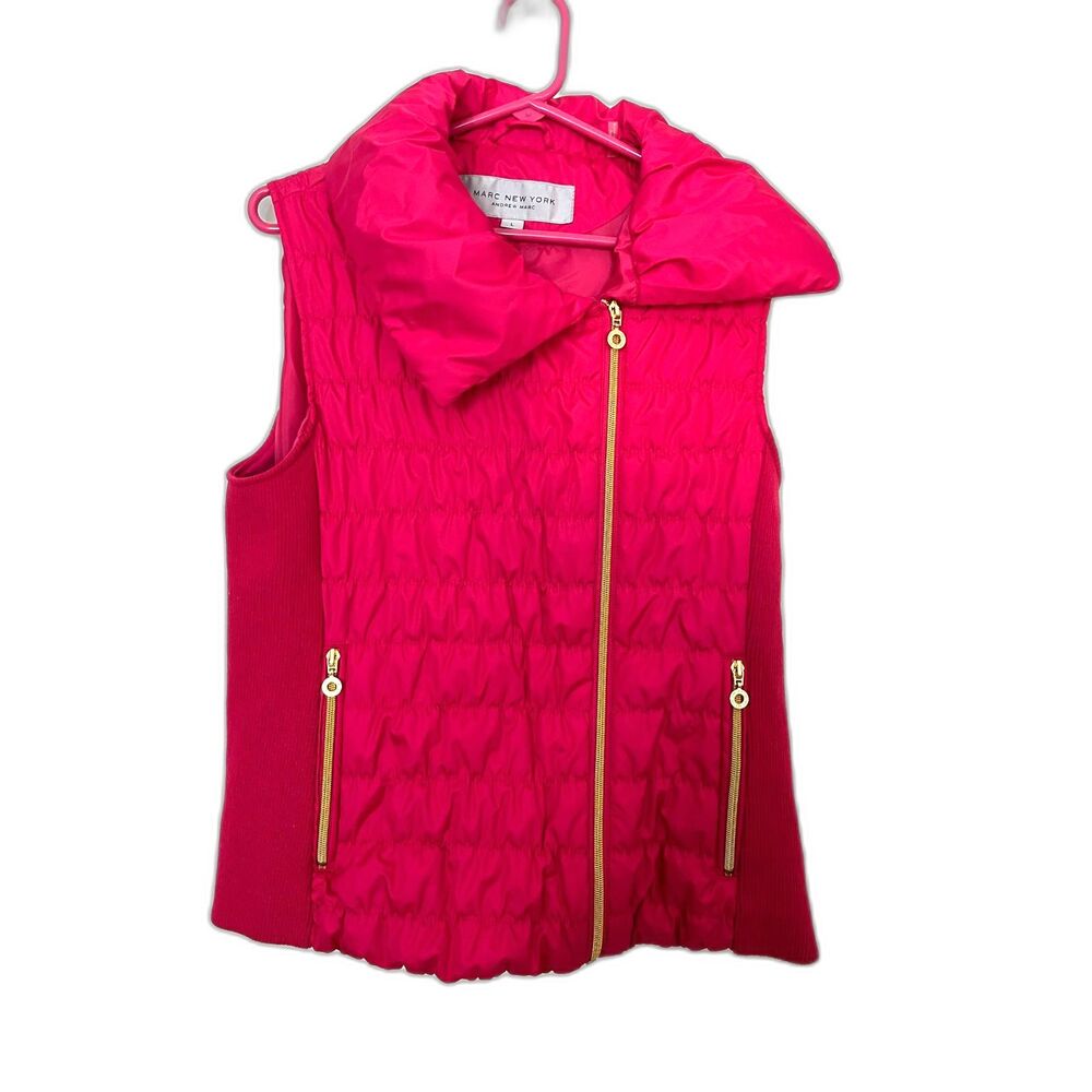 Marc New York Women's Hot Pink Puffer Vest Size LG